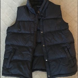 Lands’ End Men’s Black Puffer Puffy Vest